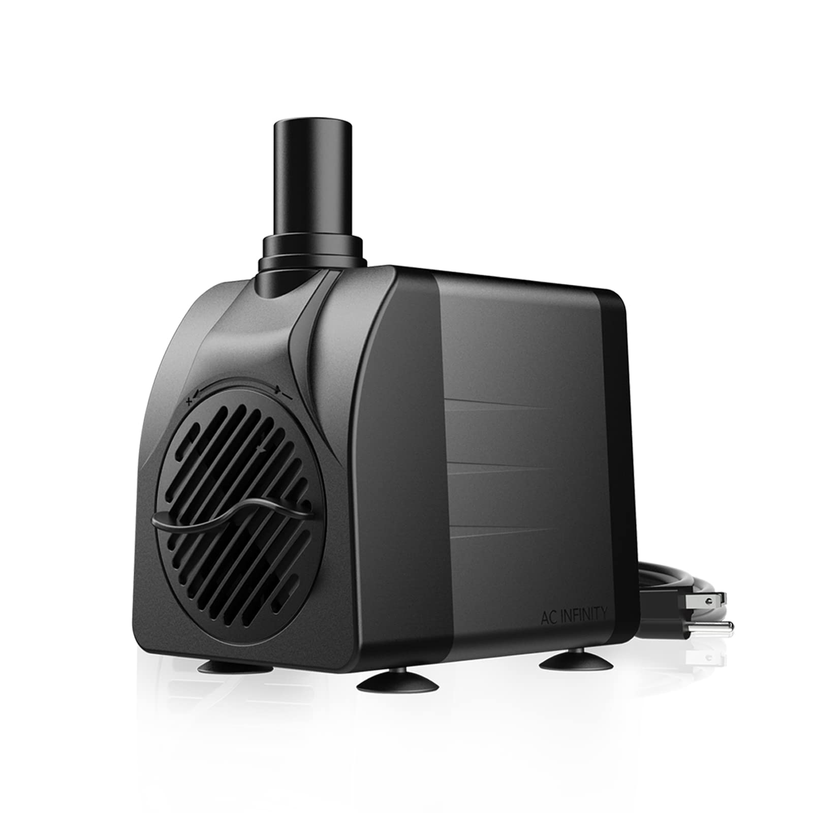 AC Infinity Submersible Water Pump 132 GPH (500 L/H) Ultra Quiet 8W Fish Tank Flow Pressure Control with 3 ft. High Lift Pump for Aquariums Fountains Ponds Pools Hydroponics